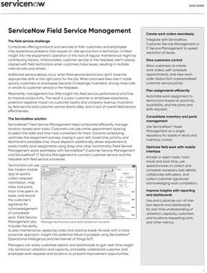 Field Service Management Data Sheet